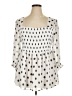Torrid 100% Polyester Ivory 3/4 Sleeve Blouse Size 1X Plus (1) - photo 1