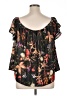 Belle + Sky 100% Polyester Floral Black 3/4 Sleeve Blouse Size XL - photo 2