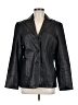 Siena 100% Leather Black Blazer Size 6 - photo 1