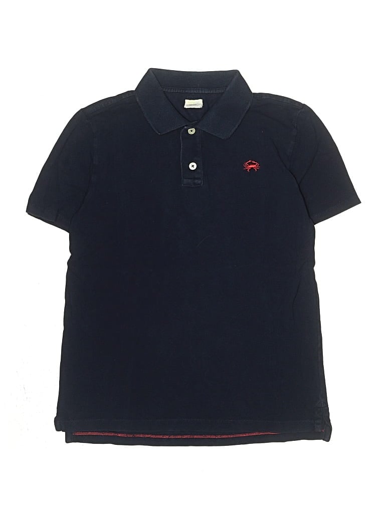 Pre-owned Crewcuts Outlet Kids' Short Sleeve Polo Shirt In Blue