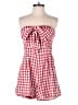 Francesca's 100% Cotton Checkered-gingham Red Romper Size M - photo 1