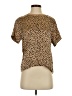 ATM 100% Silk Animal Print Brown Short Sleeve Silk Top Size XS - photo 1