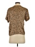 ATM 100% Silk Animal Print Brown Short Sleeve Silk Top Size XS - photo 2