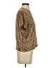 ATM 100% Silk Animal Print Brown Short Sleeve Silk Top Size XS - photo 4