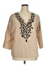 Unbranded Tan 3/4 Sleeve Blouse Size XL - photo 1