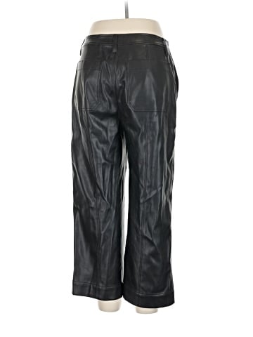 Madewell Slim Emmett Wide-Leg Pants in Vegan Leather (view 2)