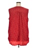 Croft & Barrow 100% Polyester Polka Dots Red Sleeveless Blouse Size 2X - photo 2