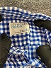 Crewcuts 100% Cotton Checkered-gingham Blue Long Sleeve Button-Down Shirt Size 4 - 5 - photo 3