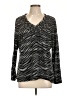 Dana Buchman Animal Print Gray Long Sleeve T-Shirt Size XL - photo 1