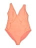 Kona Sol Solid Orange One Piece Swimsuit Size 22W - photo 1