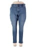 Express Solid Blue Jeans Size 14 - photo 1