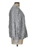 Old Navy 100% Rayon Silver 3/4 Sleeve Blouse Size L - photo 4