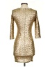 TFNC 100% Polyester Metallic Gold Cocktail Dress Size XS - photo 2