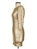 TFNC 100% Polyester Metallic Gold Cocktail Dress Size XS - photo 5