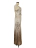 Silvergate Metallic Tan Cocktail Dress Size L - photo 4