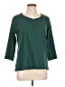 Basic Editions 100% Cotton Green 3/4 Sleeve T-Shirt Size L - photo 1