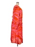 Never Fully Dressed 100% Viscose Animal Print Red Orange Casual Dress Size 20 - photo 4