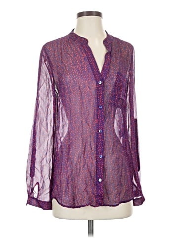 Diane von Furstenberg Long Sleeve Silk Top (view 1)