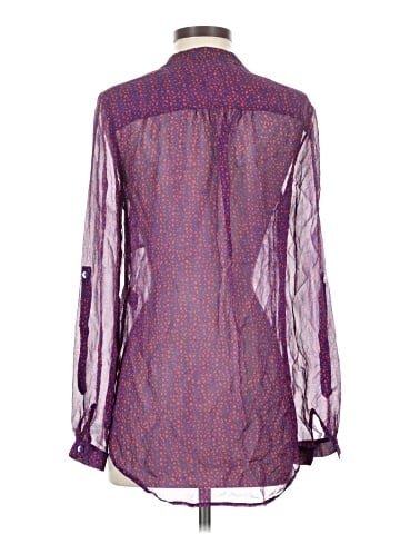 Diane von Furstenberg Long Sleeve Silk Top (view 2)