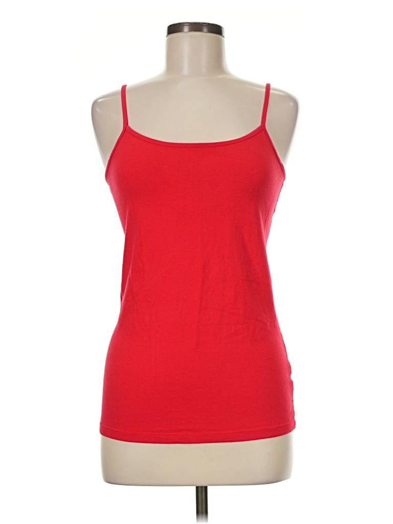 Pre-owned Time And Tru Tank Top Red Strapless Neckline Tops