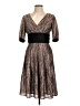 Kay Unger Tweed Brown Cocktail Dress Size 10 - photo 1