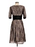 Kay Unger Tweed Brown Cocktail Dress Size 10 - photo 2