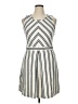Covington Chevron-herringbone Ivory Casual Dress Size 14 - photo 1