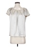St. John Silver Short Sleeve Blouse Size 4 - photo 1