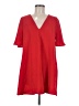 Zara TRF 100% Polyester Solid Red Casual Dress Size M - photo 1