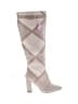 Just Fab Argyle Ivory Boots Size 9 - photo 1
