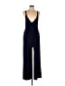 Brigitte Brianna Solid Blue Jumpsuit Size L - photo 1