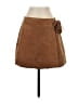JouJou 100% Leather Solid Brown Leather Skirt Size 26 waist (estimated) - photo 1