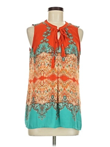 Rose + Olive Sleeveless Blouse (view 1)