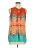 Rose + Olive 100% Polyester Teal Sleeveless Blouse Size M - photo 1