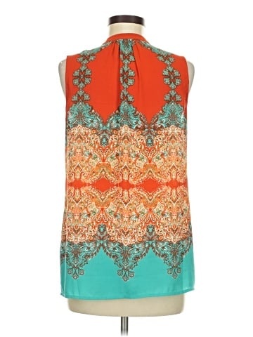 Rose + Olive Sleeveless Blouse (view 2)