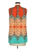 Rose + Olive 100% Polyester Teal Sleeveless Blouse Size M - photo 2