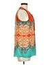 Rose + Olive 100% Polyester Teal Sleeveless Blouse Size M - photo 4