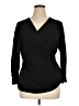 Melissa McCarthy Seven7 Solid Black Pullover Sweater Size 1X - photo 1