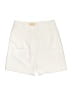 Assorted Brands 100% Polyester Solid Ivory Shorts Size 10 - photo 1