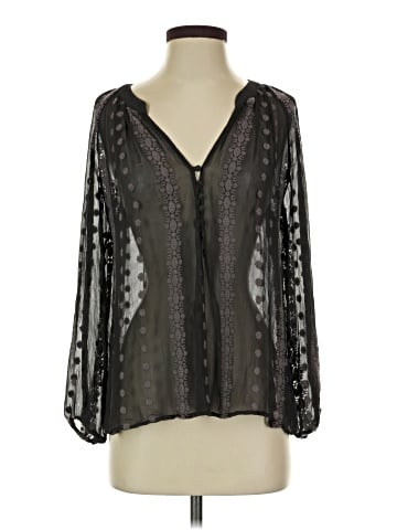 Zoa Long Sleeve Silk Top (view 1)