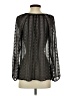 Zoa 100% Silk Black Gray Long Sleeve Silk Top Size XS - photo 2