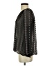Zoa 100% Silk Black Gray Long Sleeve Silk Top Size XS - photo 5