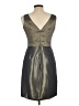 Max and Cleo Metallic Silver Cocktail Dress Size 10 - photo 2