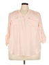 Torrid 100% Polyester Pink 3/4 Sleeve Blouse Size 2X Plus (2) - photo 1