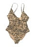 Aerie Animal Print Tan One Piece Swimsuit Size LgLONG - photo 1