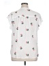 Fig & Flower White Short Sleeve Blouse Size 1X - photo 2