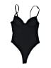 Unbranded Solid Black One Piece Swimsuit Size M - photo 1
