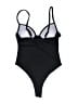 Unbranded Solid Black One Piece Swimsuit Size M - photo 2
