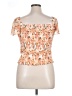 I.N. San Francisco 100% Elastic Orange Short Sleeve Top Size XL - photo 2