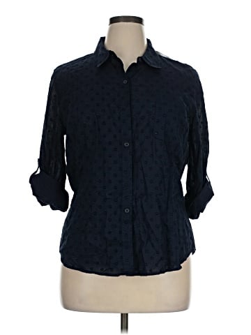Jones New York Sport 3/4 Sleeve Button-Down Shirt (view 1)
